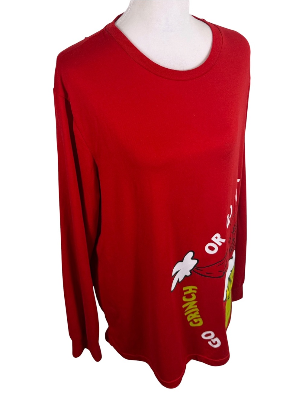 The Grinch Dr. Seuss Red Christmas Graphic Long Sleeve Shirt Size M - Picture 4 of 12